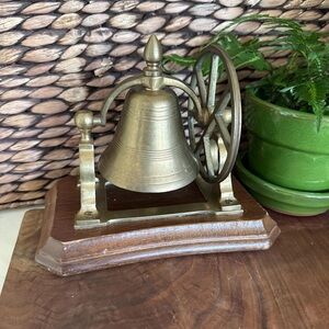 🔔 Antique Brass Bell Nautical Desk Decor